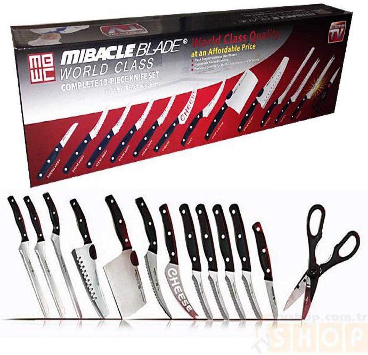 Juego Set De Cuchillos 13 Piezas Acero Noble